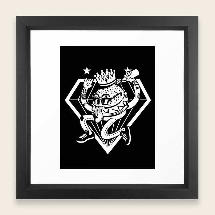Burger King Framed Art Print By Newfren Society6