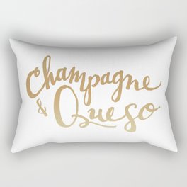 Champagne & Queso Rectangular Pillow