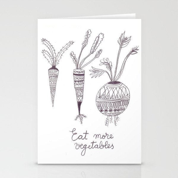 Eat more vegetables Stationery Cards