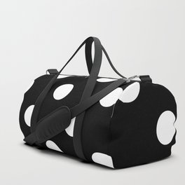 white polka dots design Duffle Bag