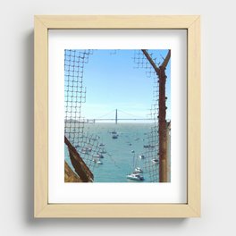 Looking out of Alcatraz Recessed Framed Print