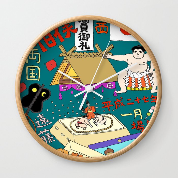 Sumo Print Wall Clock