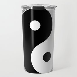 Yin Yang Black And White Symbol Travel Mug