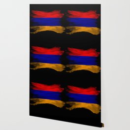 Armenia flag brush stroke, national flag Wallpaper