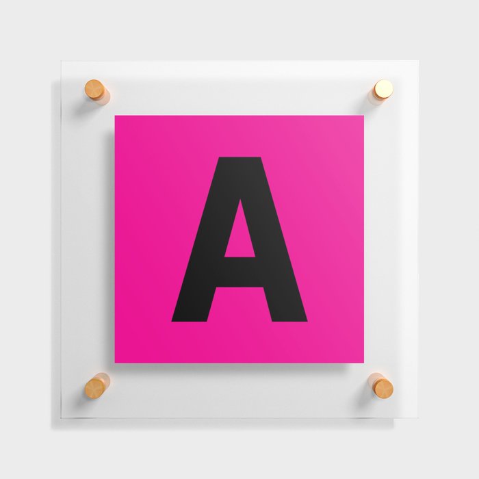 Letter A (Black & Magenta) Floating Acrylic Print