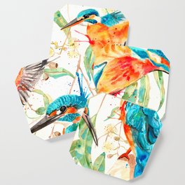 Beautiful Watercolour Kingfisher  Coaster