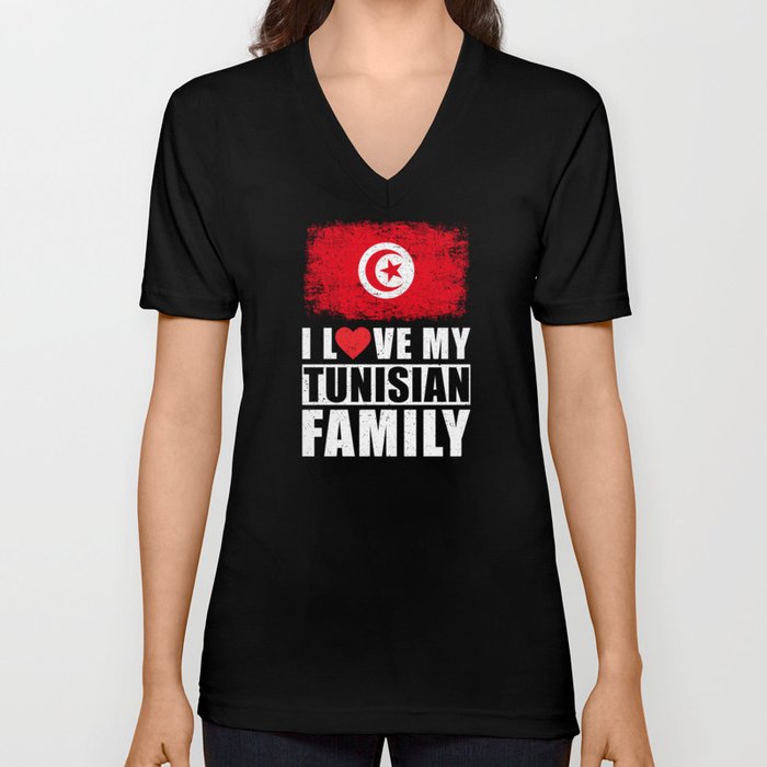 Tunisian Family V Neck T Shirt