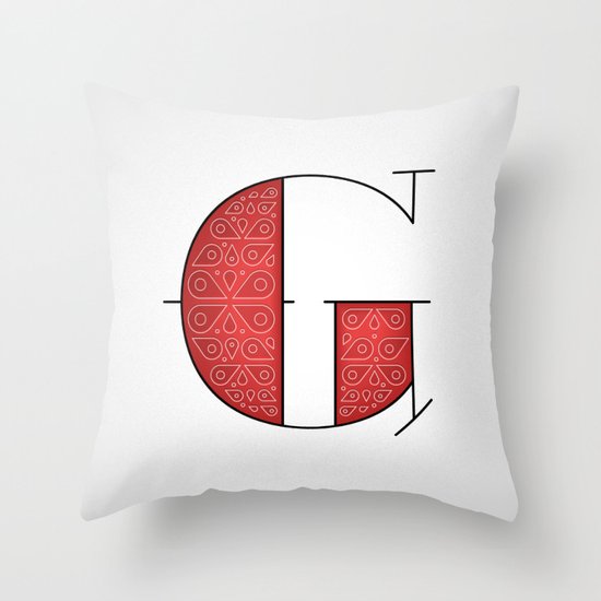 The Letter G Throw Pillow