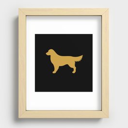 Golden Retriever (Black/Gold) Recessed Framed Print