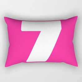 7 (White & Dark Pink Number) Rectangular Pillow