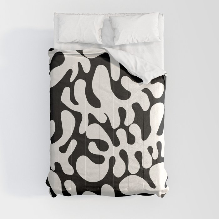 White Matisse cut outs seaweed pattern 3 Comforter