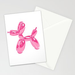 Pink Balloon Dog Pop Art | Kitsch Fun + Cute Stationery Card