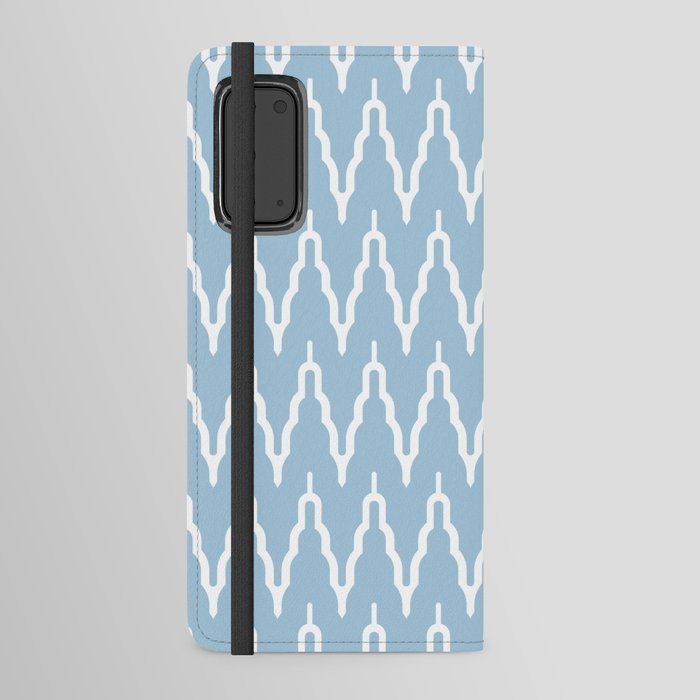 Chevron Pattern 537 Blue Android Wallet Case