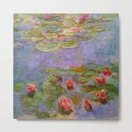 Claude Monet "Red Water Lilies", 1919 Metal Print | Monet, Painting, Redwaterlilies, Waterlily, Waterlilies, Claudemonet 
