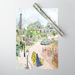 Madeline Montmartre colored Wrapping Paper