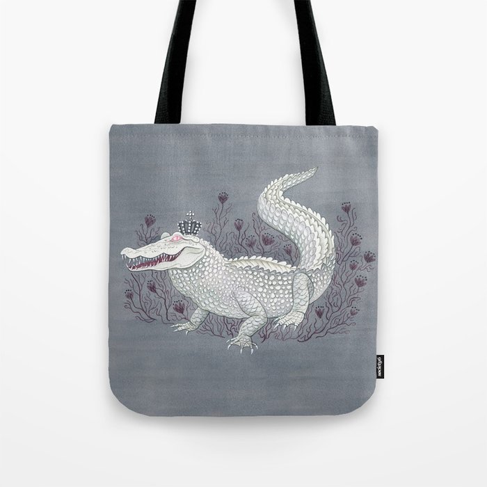 Albino Alligator Queen Tote Bag