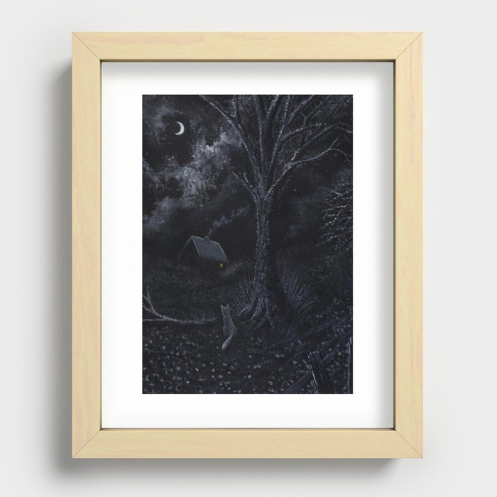 Midnight Vixen Recessed Framed Print