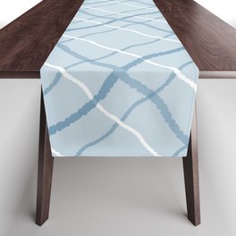 Wavy Plaid Background Table Runner