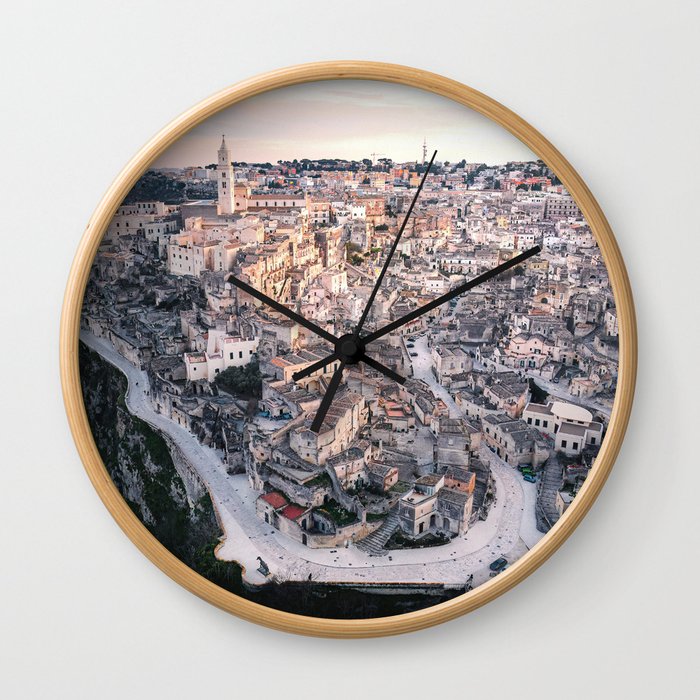 Matera by Day Wall Clock
