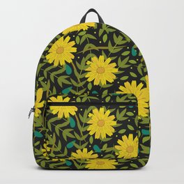 Sunflowers on Black Backpack