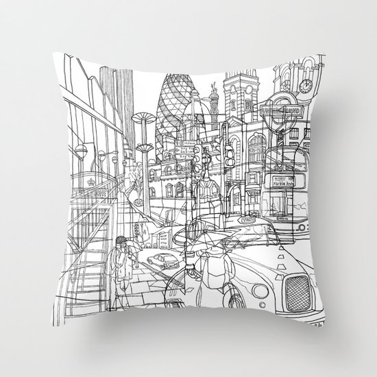 London! Throw Pillow