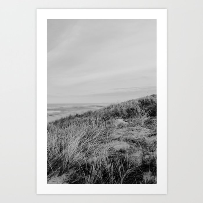 Black and white dunes Art Print