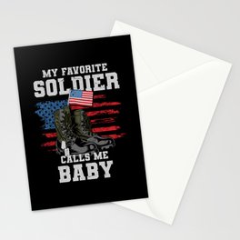 My Favorite Soldier Calls Me Baby Stationery Card