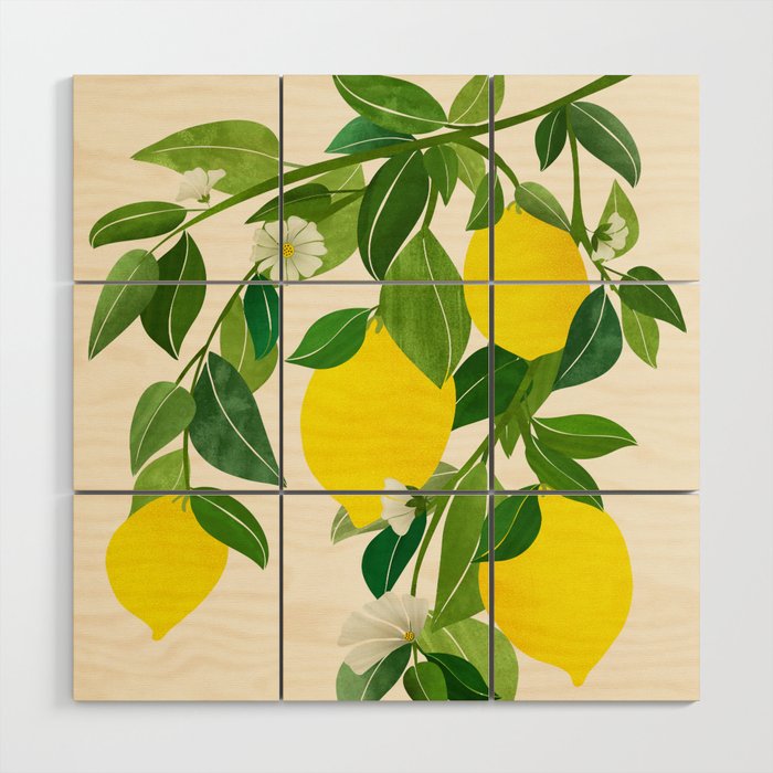 Summer Lemons / Tropical Fruit Series Wood Wall Art