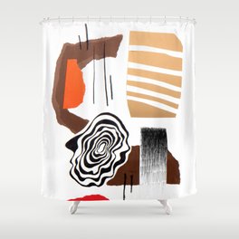 abstract collage Shower Curtain