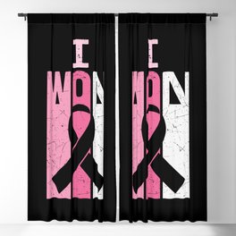 I Won Breast Cancer Awareness Blackout Curtain