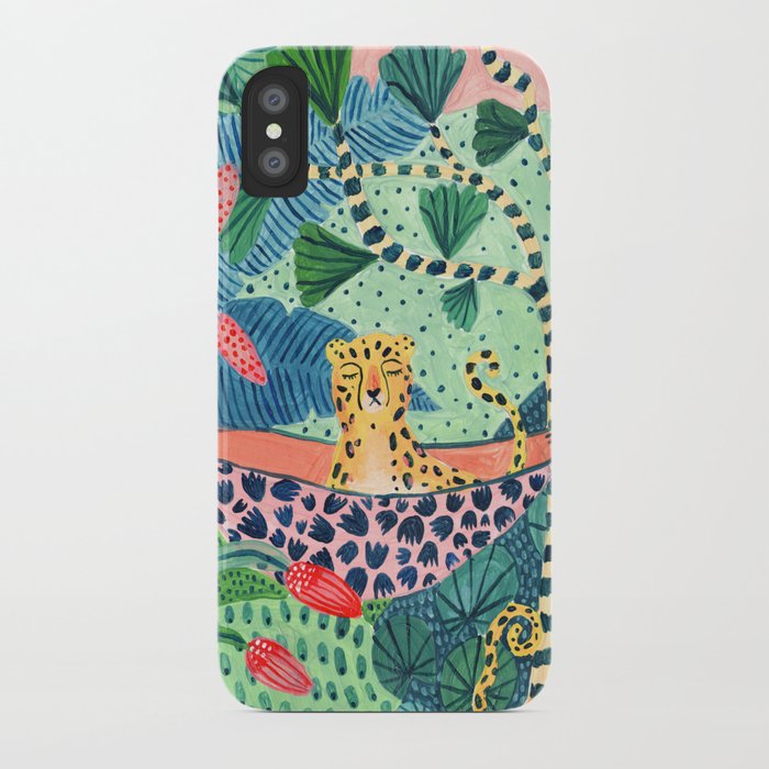 Jungle Leopard Family iPhone Case