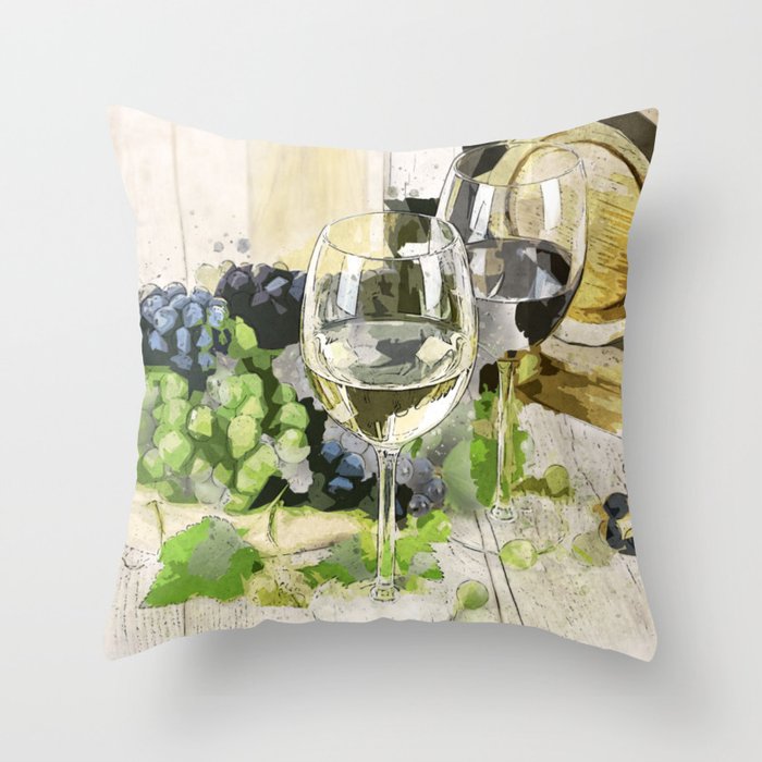 Wine lover home decor Throw Pillow