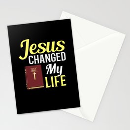 Jesus Bible Cross Nazareth Study Quotes Stationery Card