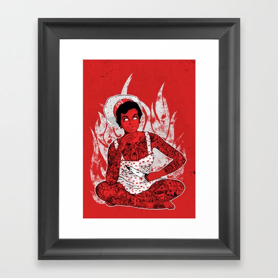 Housewife From Hell Framed Art Print