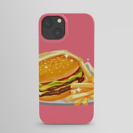 Double Cheeseburger and Fries iPhone Case