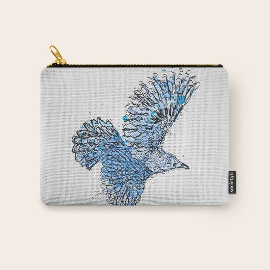 Blue Bird Carry-All Pouch