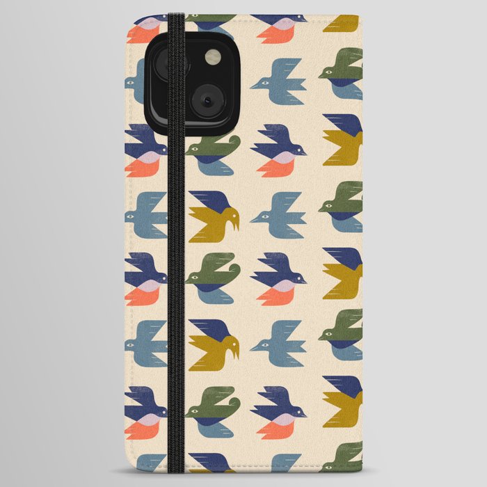 Four Birds Grid iPhone Wallet Case