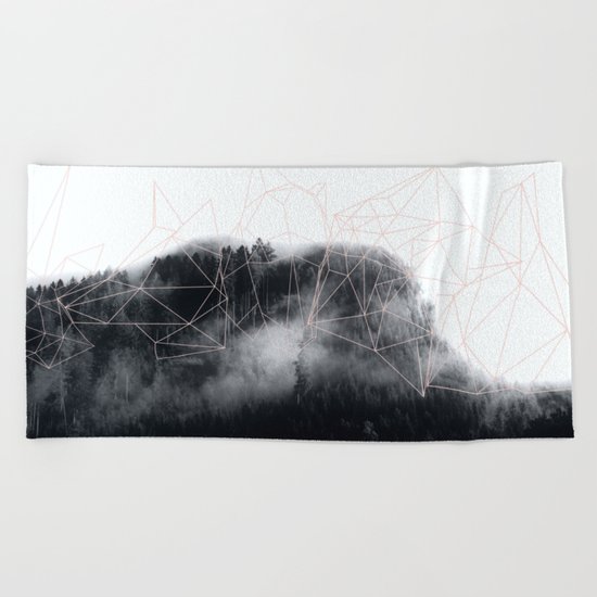 Abstract mountains Beach Towel