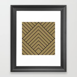 form x anvil | pyramid | charcoal on gold Framed Art Print