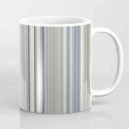 Blue grey Tan Stripes Coffee Mug