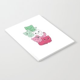 Abrosexual Flag Pride Lgbtq Cute Cats Bunch Notebook