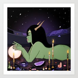 Space Witch Art Print