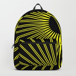 sun with black background Backpack