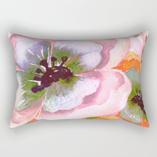 vintage big flower Rectangular Pillow