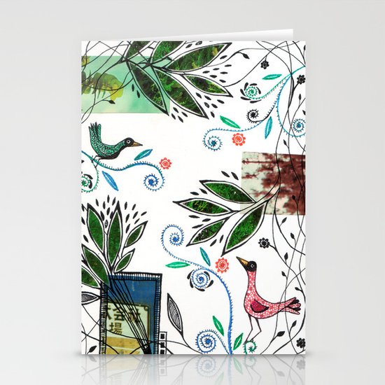 Through the jungle web Stationery Cards