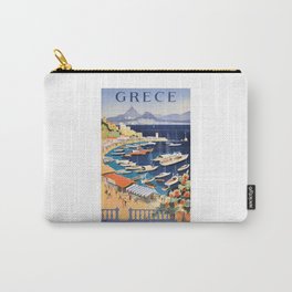1955 GREECE Athens Bay of Castella Travel Poster Carry-All Pouch
