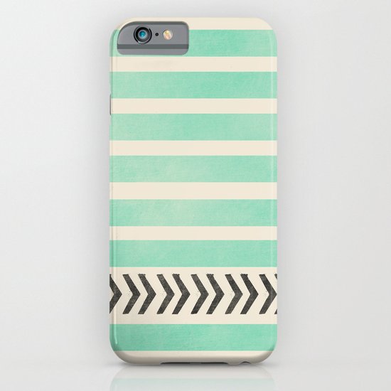 MINT STRIPES AND ARROWS iPhone & iPod Case
