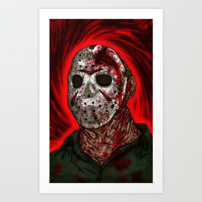 Fornication Terrorist Jason Voorhees Friday The 13th Art Print By