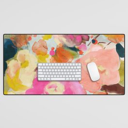floral bouquet from above abstract art Desk Mat
