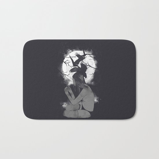 Raven-Haired Bath Mat